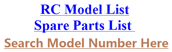 RC Model List Spare Parts List